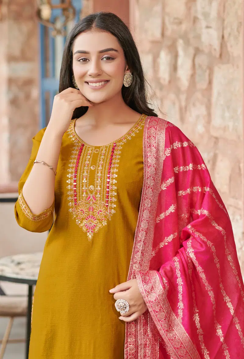 Banarasi By Rangmaya Roman Designer Kurti With Bottom Dupatta Wholesale Shop In Surat